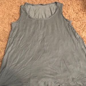 Tahari grey blue tank top